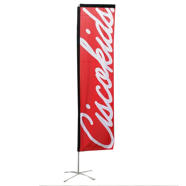 outdoor advertising telescopic wind beach sail flag pole feather flag banner