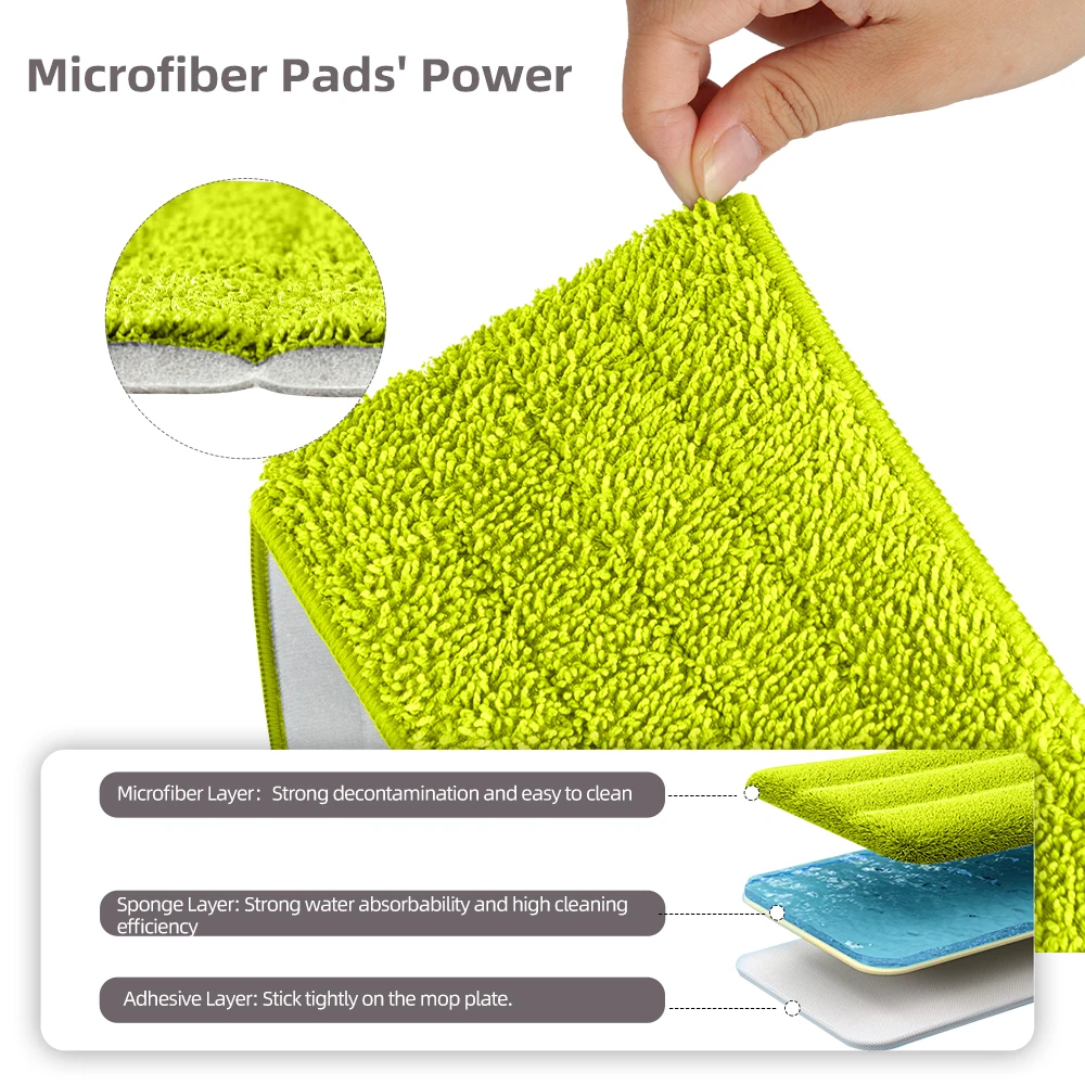 DARIS Easy Clean Magic Microfiber Mops Cleaning Spray Floor Mop with Aluminium Long Handle