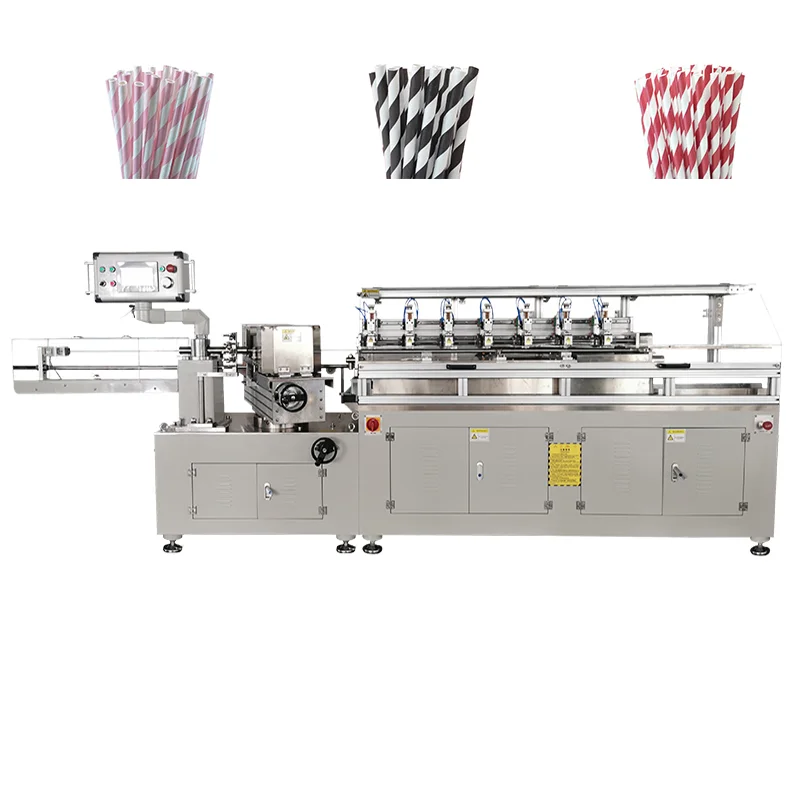 5 servo motors High Speed Multi-blades Cutting Paper Drinking Straw Making Machine