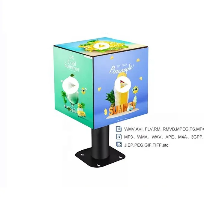 Outdoor Led Cube Screen Sign Square Corner Angle Display