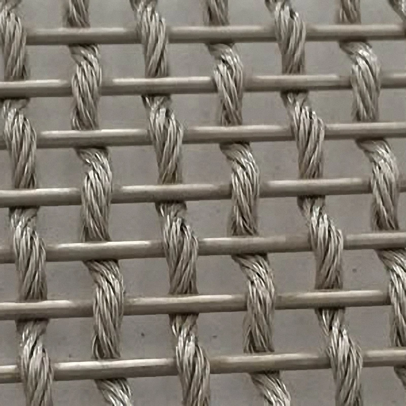 Custom-manufactured Stainless Steel Woven Wire Mesh For Cabinet
