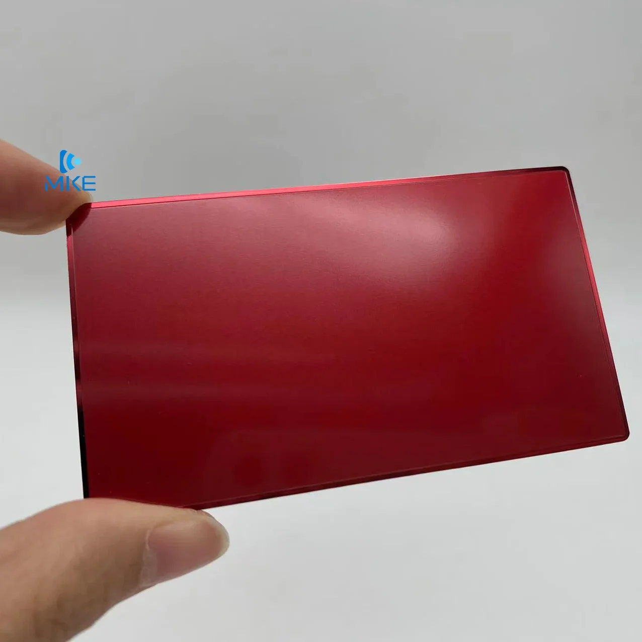 Red metallic card sheets for craft 0.5mm metal business card blank