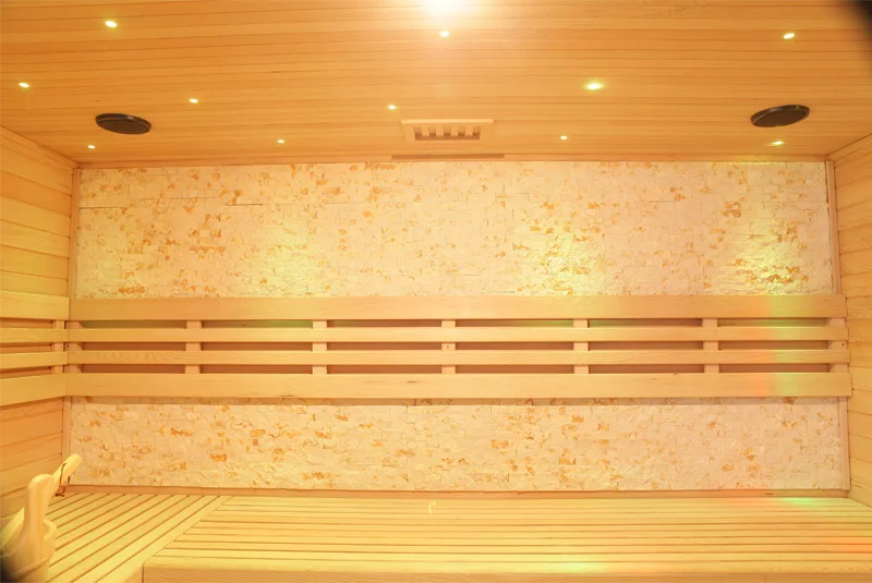 Wholesale Cheap Indoor Traditional 6 Person Wooden Sauna Room With Star Light
