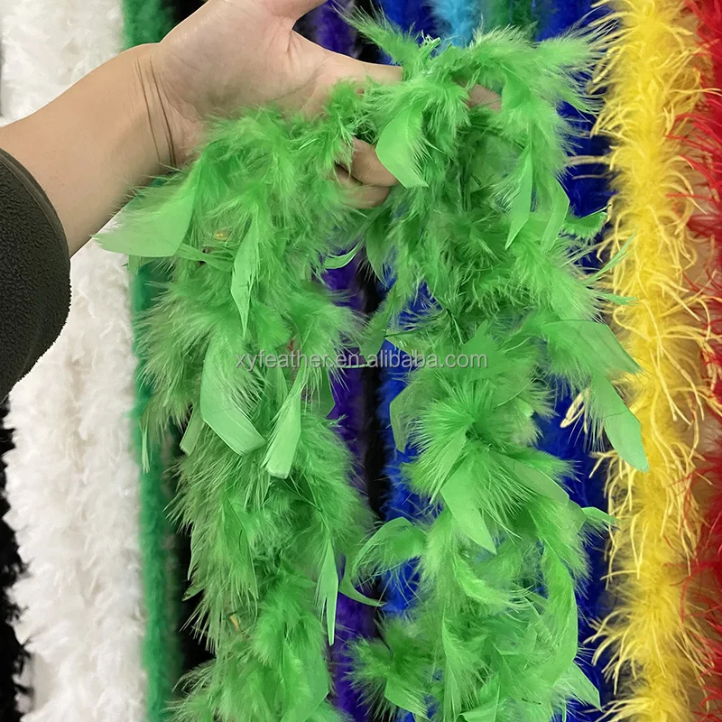 60g Chandelle Turkey Feathers Boa Trim Scarf/Party decoration Dress Marabou Feathers for Crafts Boas Plumas