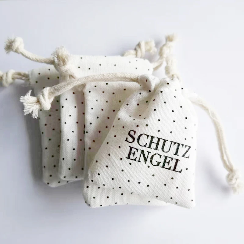 
Christmas Gift Pouch Drawstring Cotton Bag With Logo 