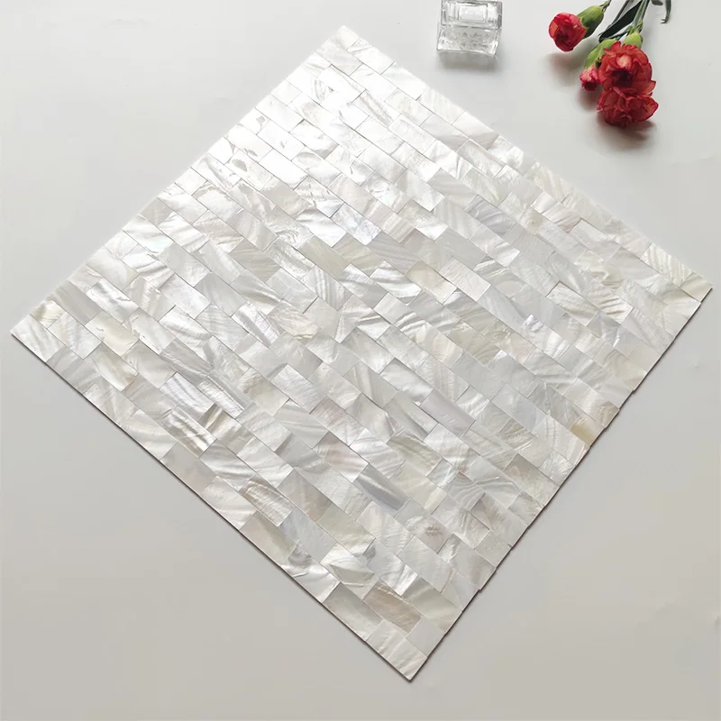 I-Shape Pearl Shell Mosaic Tiles  Natural Mother of Shell Mosaic for Wall Decoration