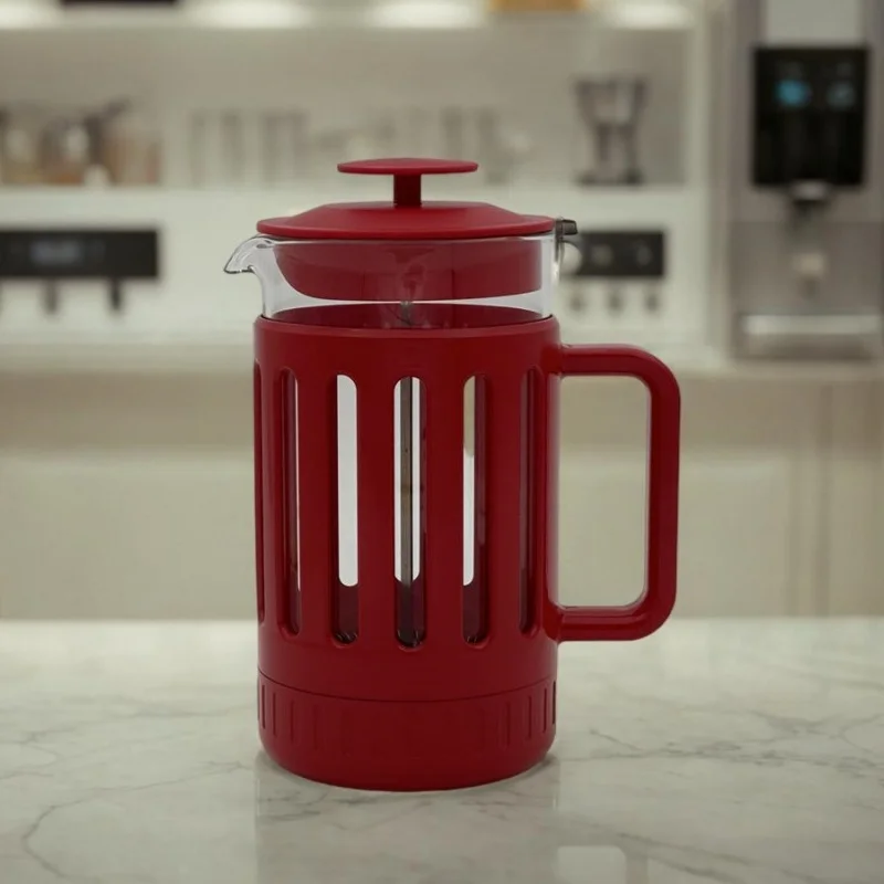 Direct Sales Plastic French Press Insulated Borosilicate Glass Portable French Press Coffee Maker