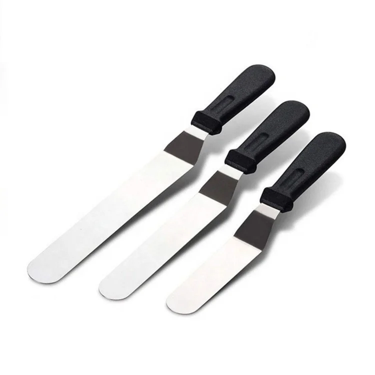 High Quality 6 8 10inch DIY Baking Scraper Spatula Cake Decorating Angled Icing Spatula Offset Icing Spatula