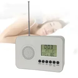 2024 новый дизайн портативные радиочасы AM FM дорожный будильник светодиодный ЖК-дисплей ручной сканер сброс температуры металлический абс