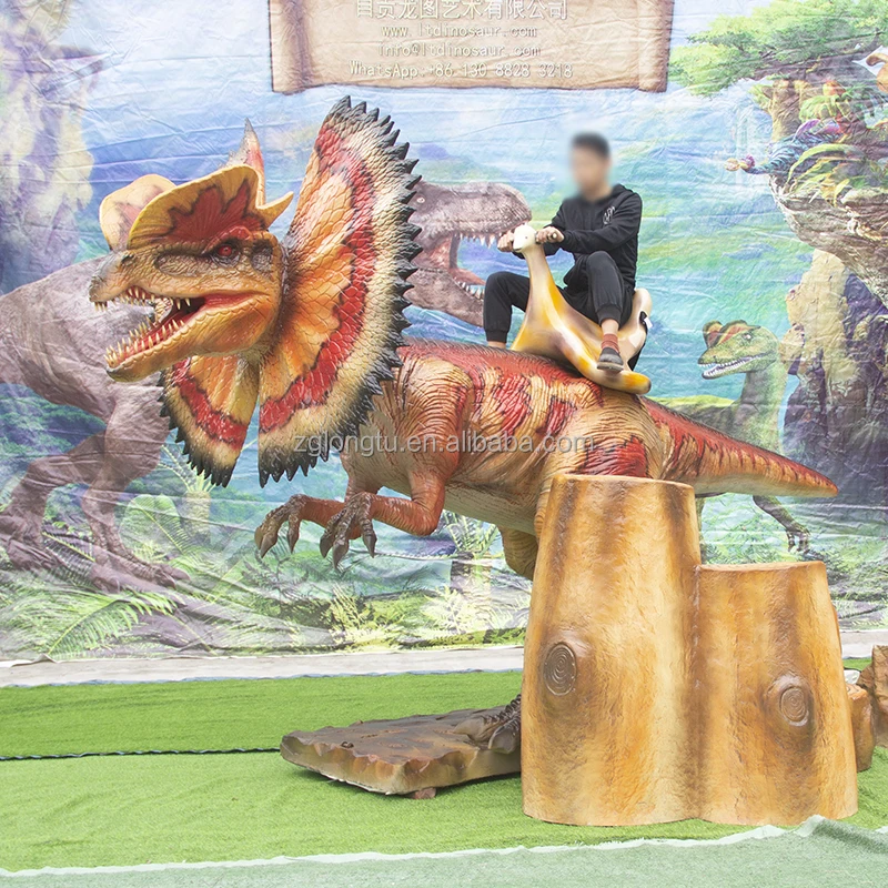 Amusement Coin Operated Mechanical Animatronic Dinosaur Kiddie Ride T-rex For Kids