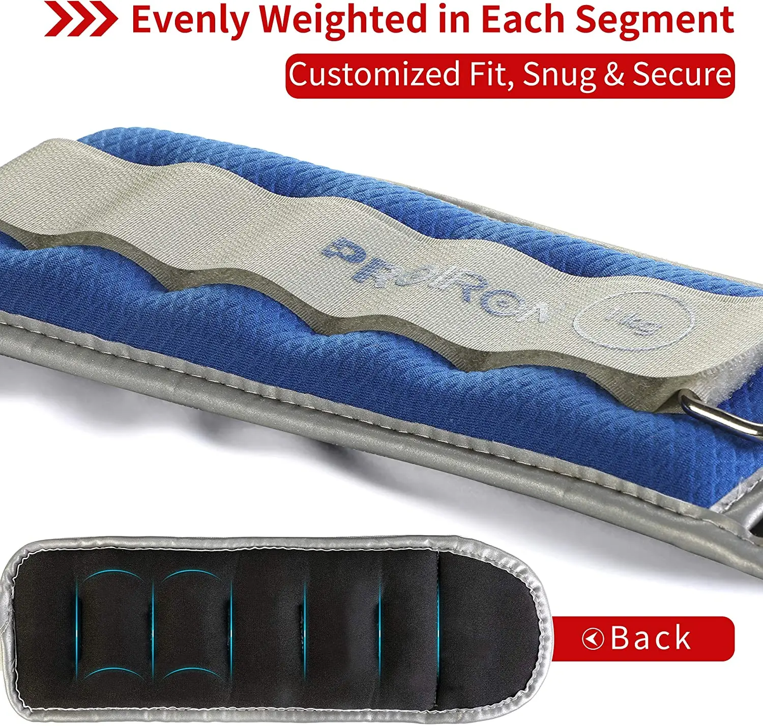 PROIRON heavy wearable wrist and ankle weights sandbag weighted bangle 2*1 kg trainig exercise weight loss for gym home workout