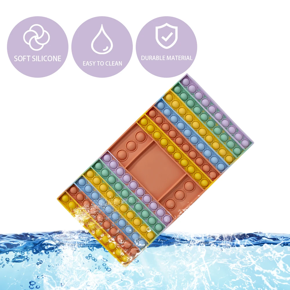 Amazon Release Stress Large Popping Game Board With Dice New Push Bubble Pad Popper Rainbow Chess Board Fidget Toy Games