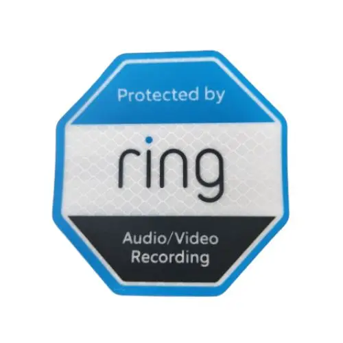 Dustproof High Visibility 24 Video Audio Reflective Aluminum Ring Doorplate Home Security Yard Sign