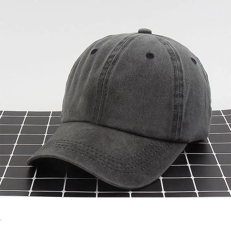 Custom logo soft top hat Summer outdoor cap Washed baseball cap to make old cowboy sun hat
