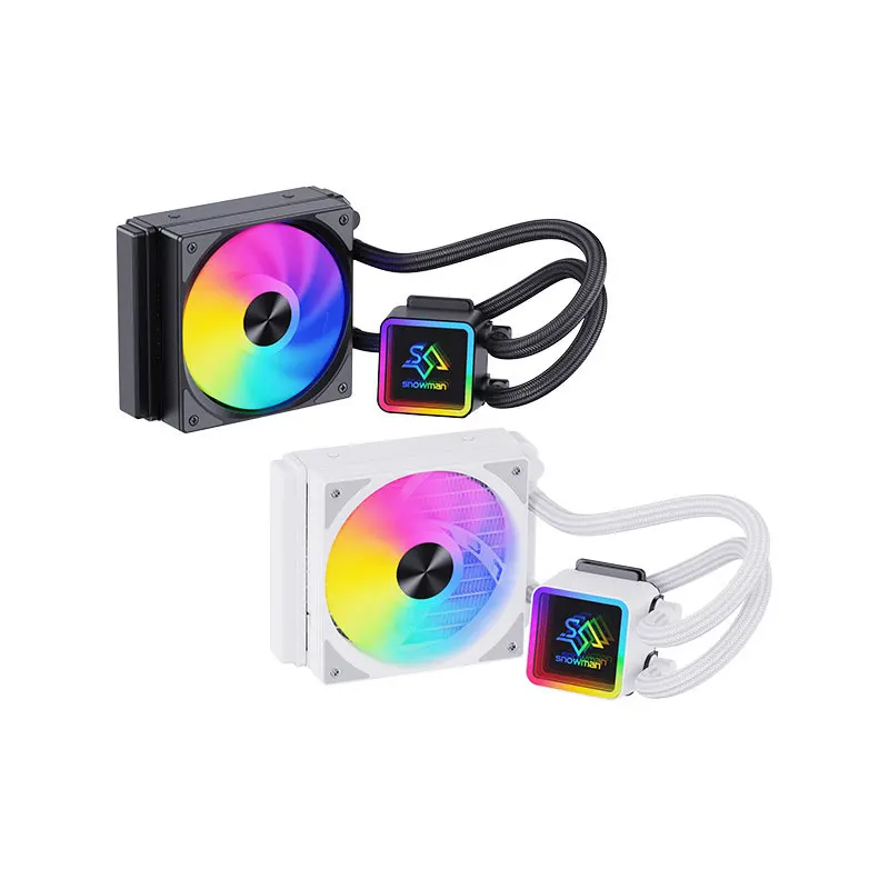 SNOWMAN High Quality ARGB RGB AIO Cooler Super CPU Water Cooling 5V 3pin PC Computer Heatsink Radiator Fan Gaming White Frame