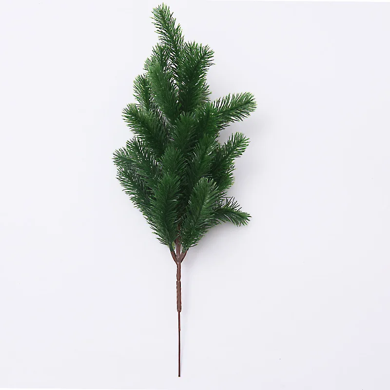 Artificial Plants Christmas picks Plastic greenery Pine Leaves Party Gift Christmas Decoration DIY flower accessory