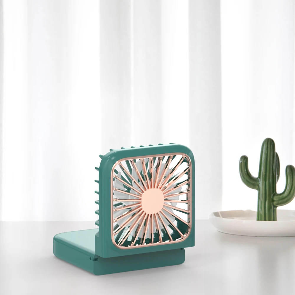  2021 низкий уровень шума 180 градусов Регулировка складной мини настольный вентилятор USB шейный перезаряжаемый ручной