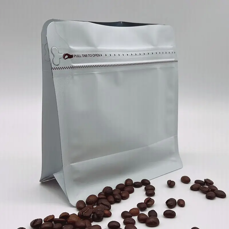 Hot sale custom logo coffee pouches 16oz 500g flat bottom coffee bag packaging