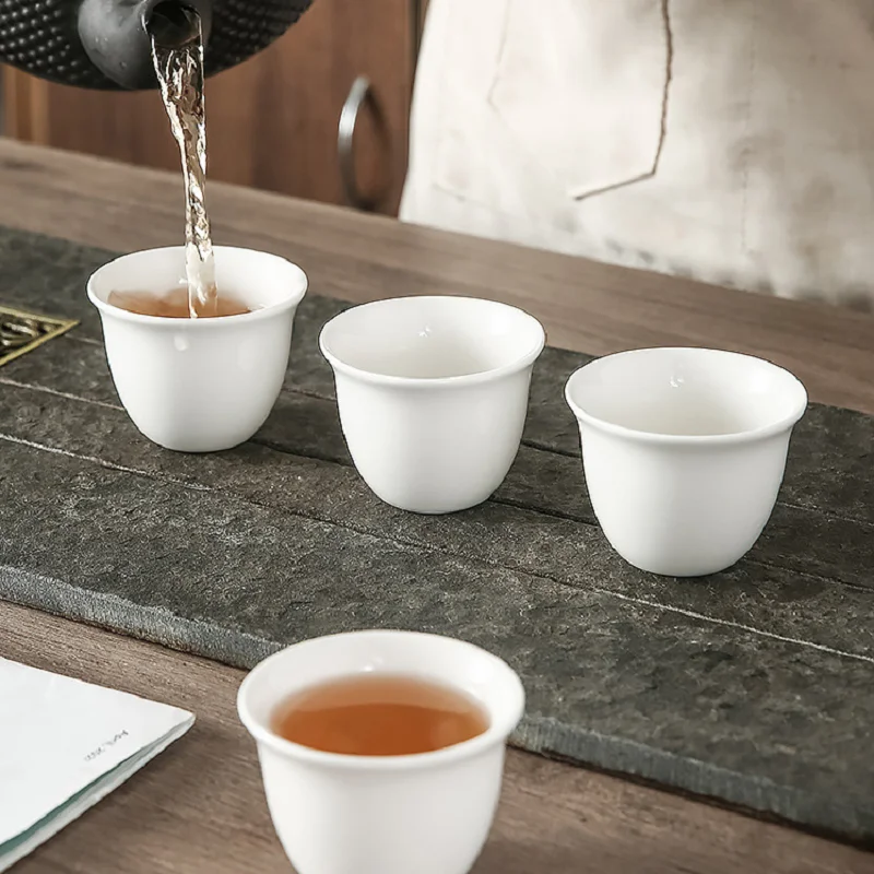 Custom Sublimation Chinese Kung Fu Tea Cup 12pcs Ceramic Japanese Sake Cups Espresso Arabic Cawa Cup Without Handle