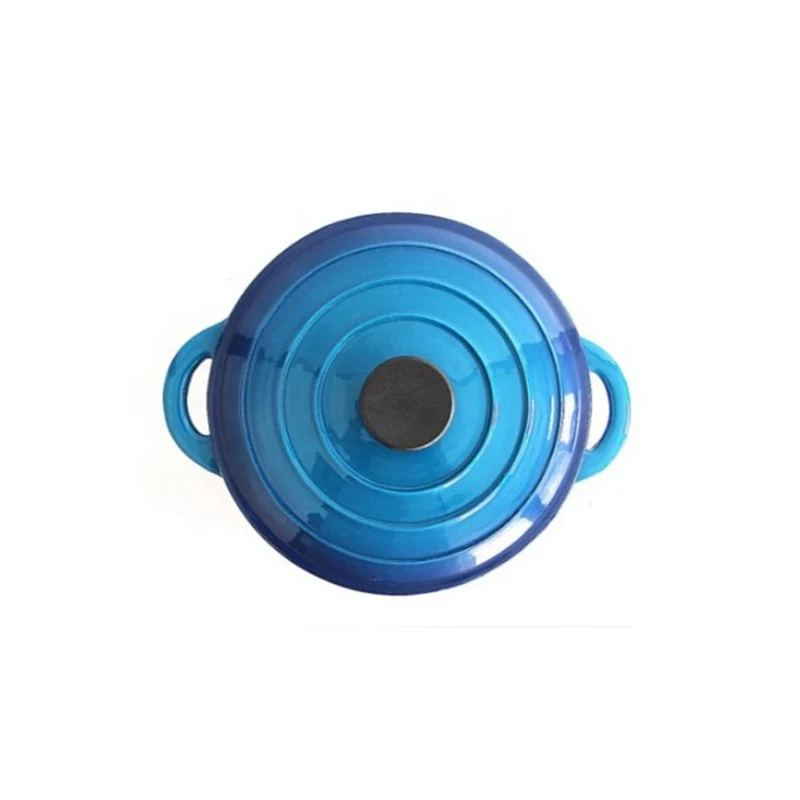 24cm Cast Iron Enamel Casserole Dish for Home Kitchen Cooking Oven Induction Stove and Gas Used for Baking