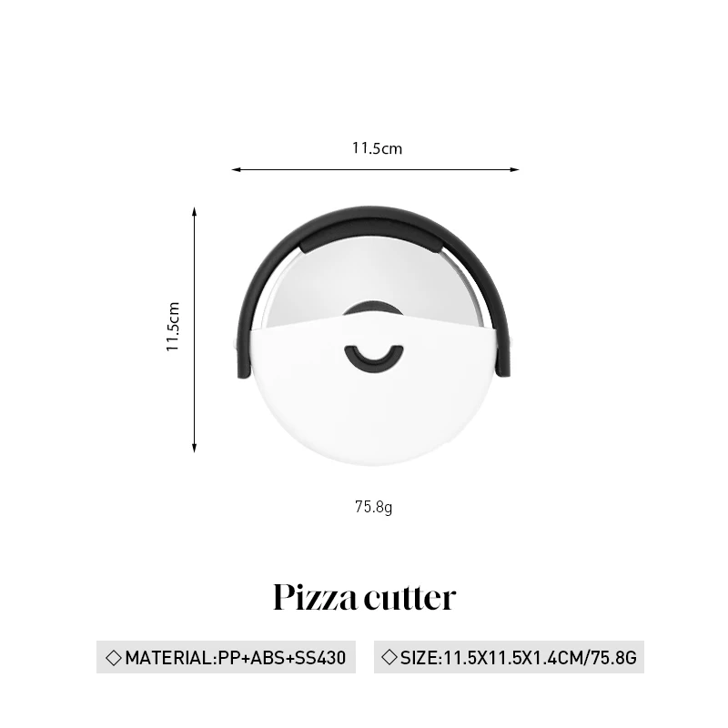 Kitchen Tools Factory Stainless Steel Round Pizza Cutter