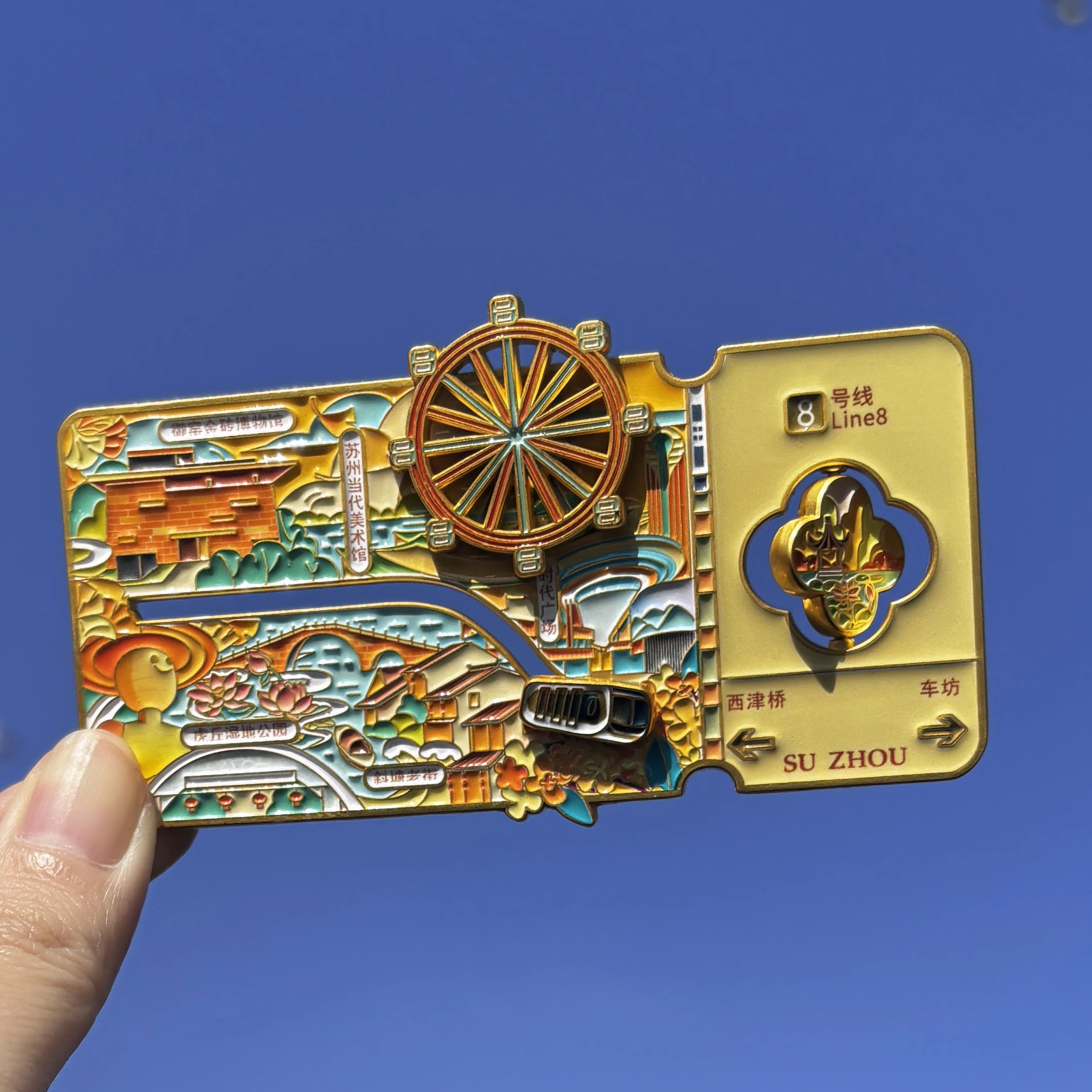 Multi functional travel souvenir refrigerator magnets decorative fashion accessories metal Chinese interest custom fridge magnet