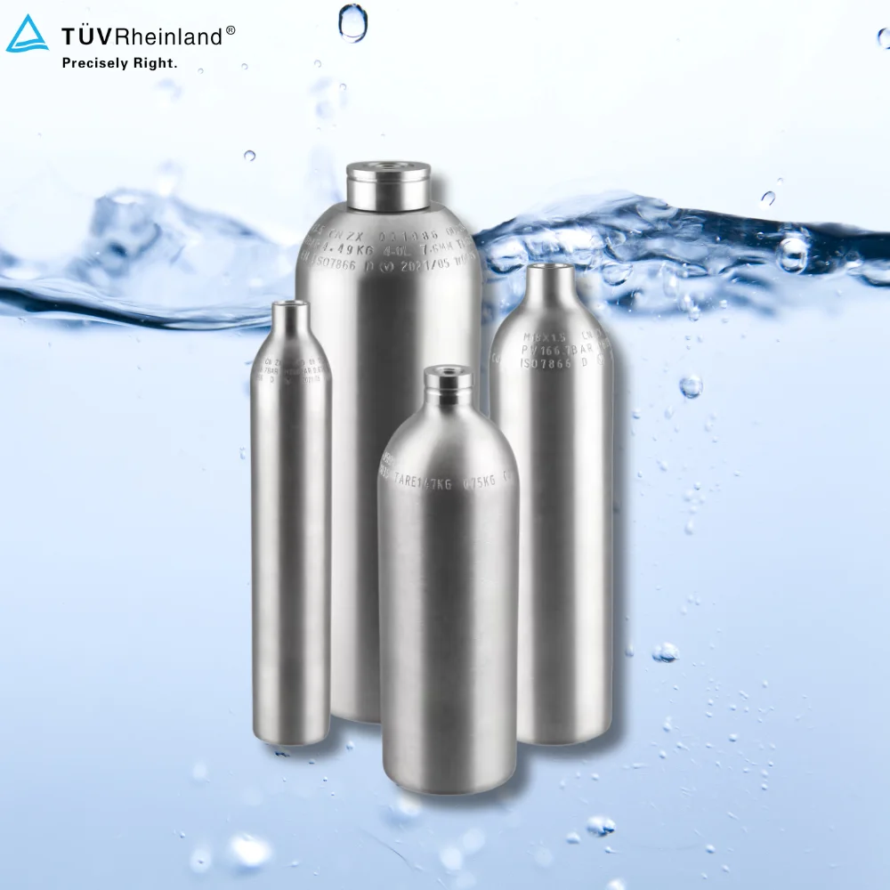 ZX 1KG 2KG 4KG 5KG 10KG Food Grade CO2 Cylinder Refillable Aluminum Adapter for Sodamachine