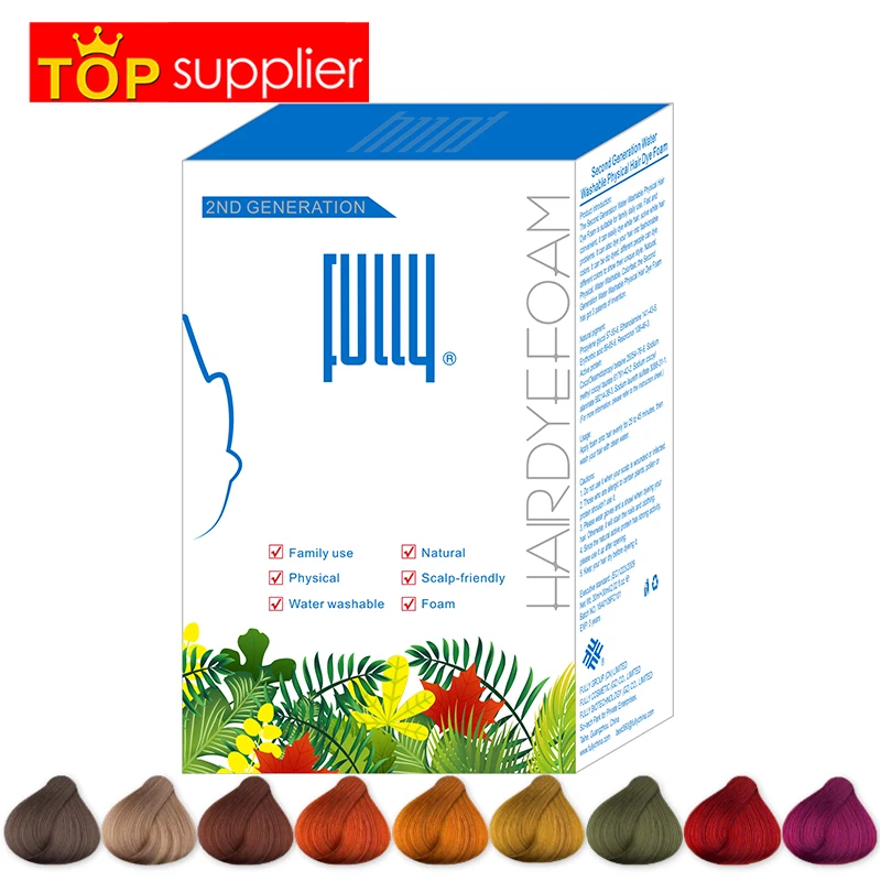 
FULLY Factory New Arrival Hair Color Shampoo Black Hair Dye Foam 
