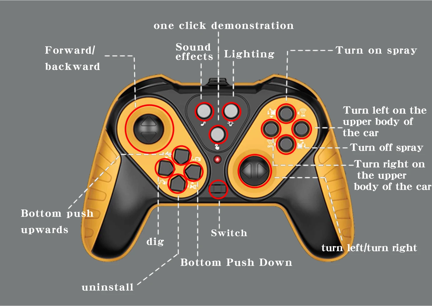 15 Channel Large Alloy Spray RC Excavator 52CM Big Remote Control Grey Excavator Construction Engineer Machine Rc Car Toys Truck