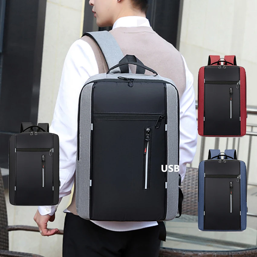 Custom Travel Backpack With USB Charging Port for Men Computer Professional Women Business 15.6 inch Laptop Backpack
