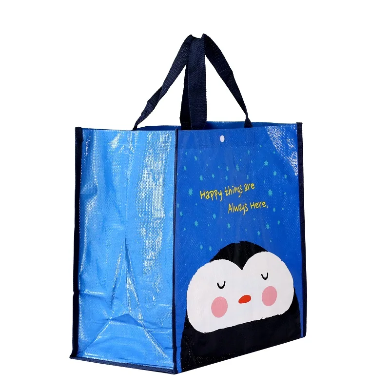 Eco friendly Tote Eco-friendly Custom design full color printing wholesale cheap price PP woven bag