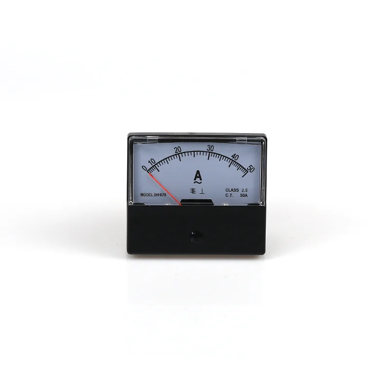 Hot selling voltmeter ammeter DH-670 50A amp meter ac dc panel analog ac volt amp hz meter
