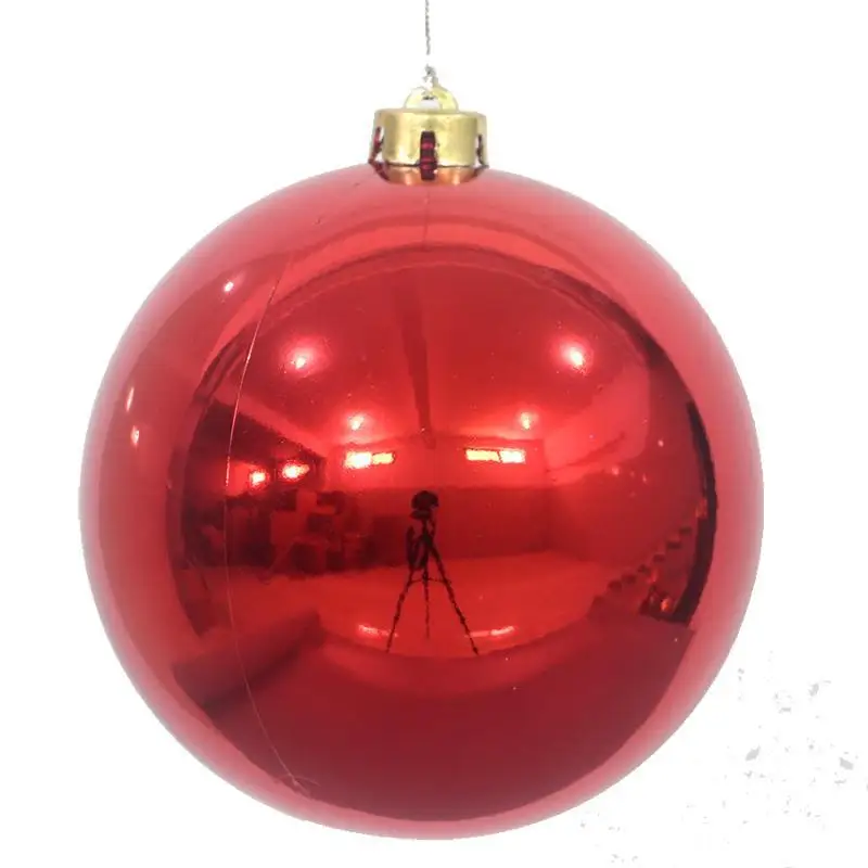 Custom large xmas plastic Christmas balls 40cm 50cm 60cm 80cm 100cm big christmas balls for outdoor shopping mall decoration