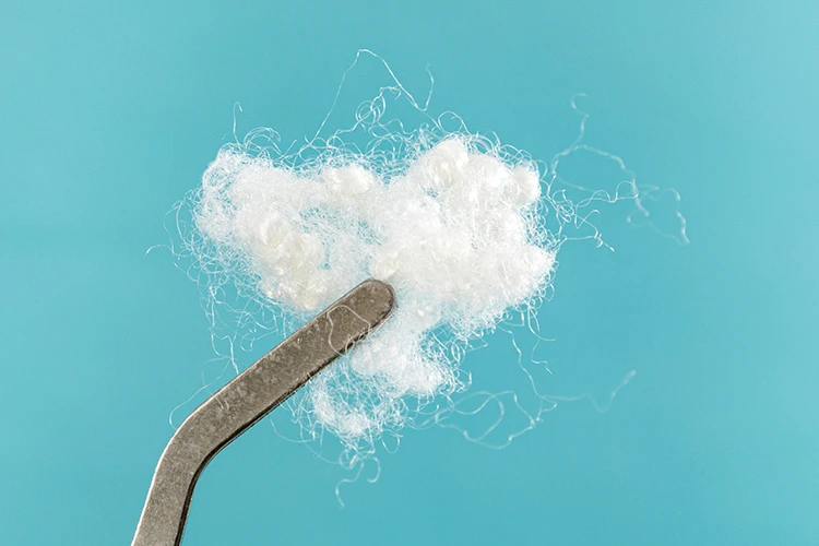 7D*51MM Siliconized recycled pet flakes polyfill stuffing hollow conjugated polyester staple fiber