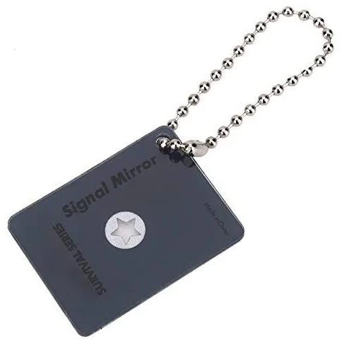 Outdoor Survival Emergency Mini Signal Mirror Multi-function Signal Mirror With Rope Whistle And Field Survival Tools