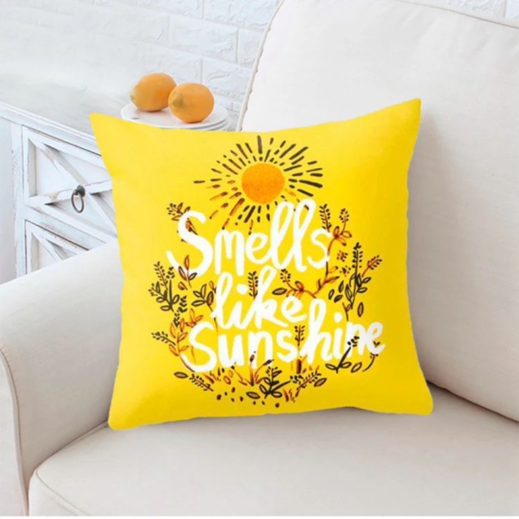 Soft Modern Design Decorative customized printed Cotton Linen cushion pillow case
