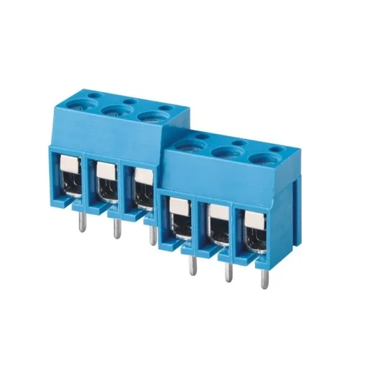 Factory price WANJIE WJ305-5.0  Blue Foil Clamp Modular PCB screw terminal block
