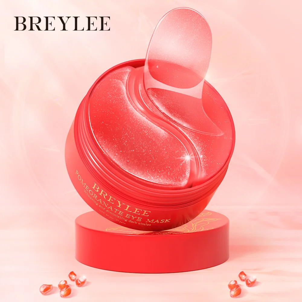 BREYLEE Remove dark circle POMEGRANATE all natural patch eye mask gel pads hydrogel herb under eye patches