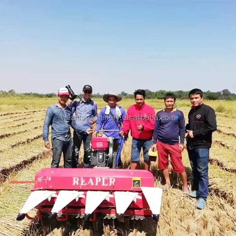 Wholesale price paddy reaper machine for rice wheat with diesel engine or gasoline engine