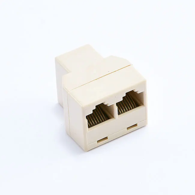 Заводской адаптер RJ45, Y-образный сплиттер Ethernet RJ45, соединитель с 3 портами 2 в 1, соединитель Rj45 «Мама-мама»
