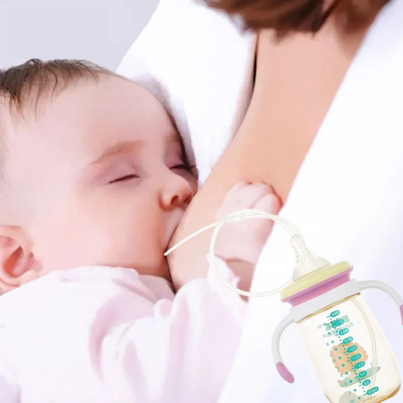 The milk feeder next to the milk corrects the confusion of the feeding BPA free breast milk breastfeeding aid