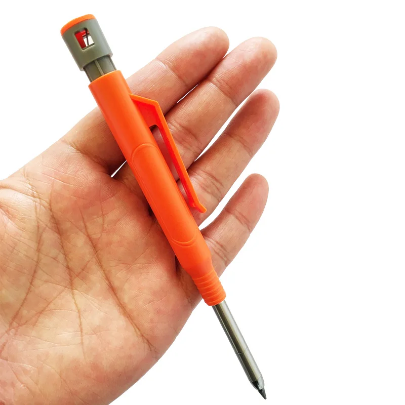 High Quality Multipurpose Long Head Deep Hole Construction Carpenter Marker Pencils Custom Logo Mechanical Carpenter pencil