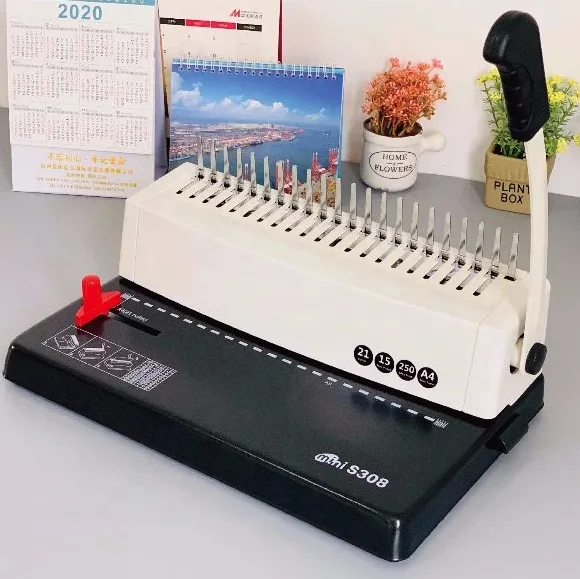S308 A4 Size Mini Manual Punching Comb Binding Machine