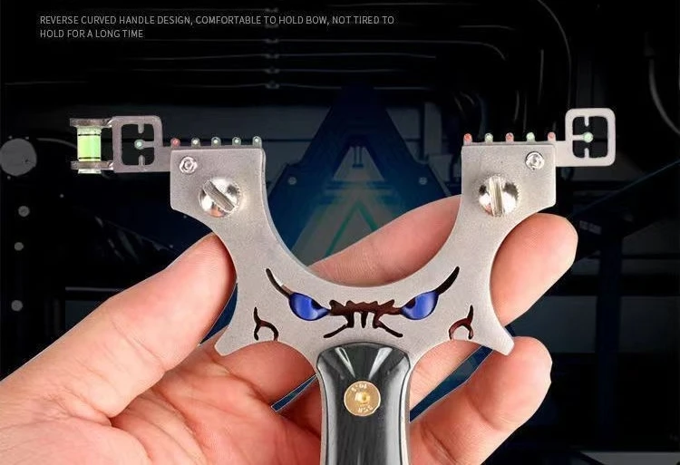 Powerful Catapult Shooting Hunting Slingshot Stainless Steel Professional Precision Laser Slingshot