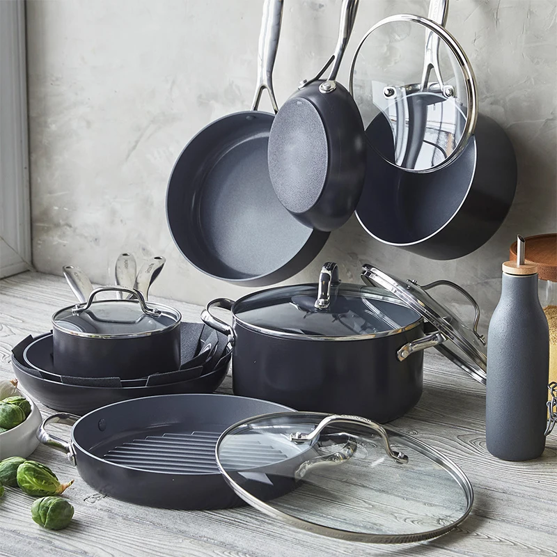 Cook ware Heavy Stainless Steel Cooking Pots Kitchen Non Stick pan Induction Cookware Sets Nonstick