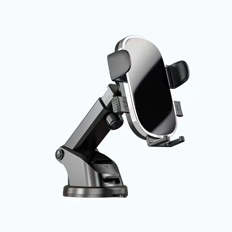 Mirror Silver Car Dashboard & Windshield Cell Phone Holder ABS Suction Cup Retractable Mobile Phone Holders For Car