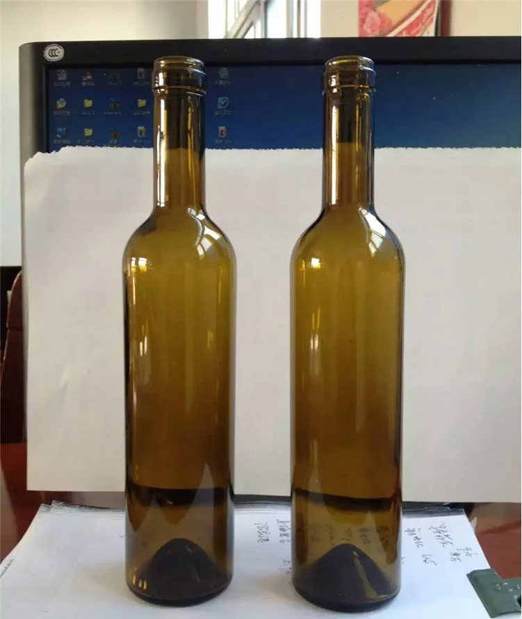 cheap colored bordeaux glass wine bottle 750ml