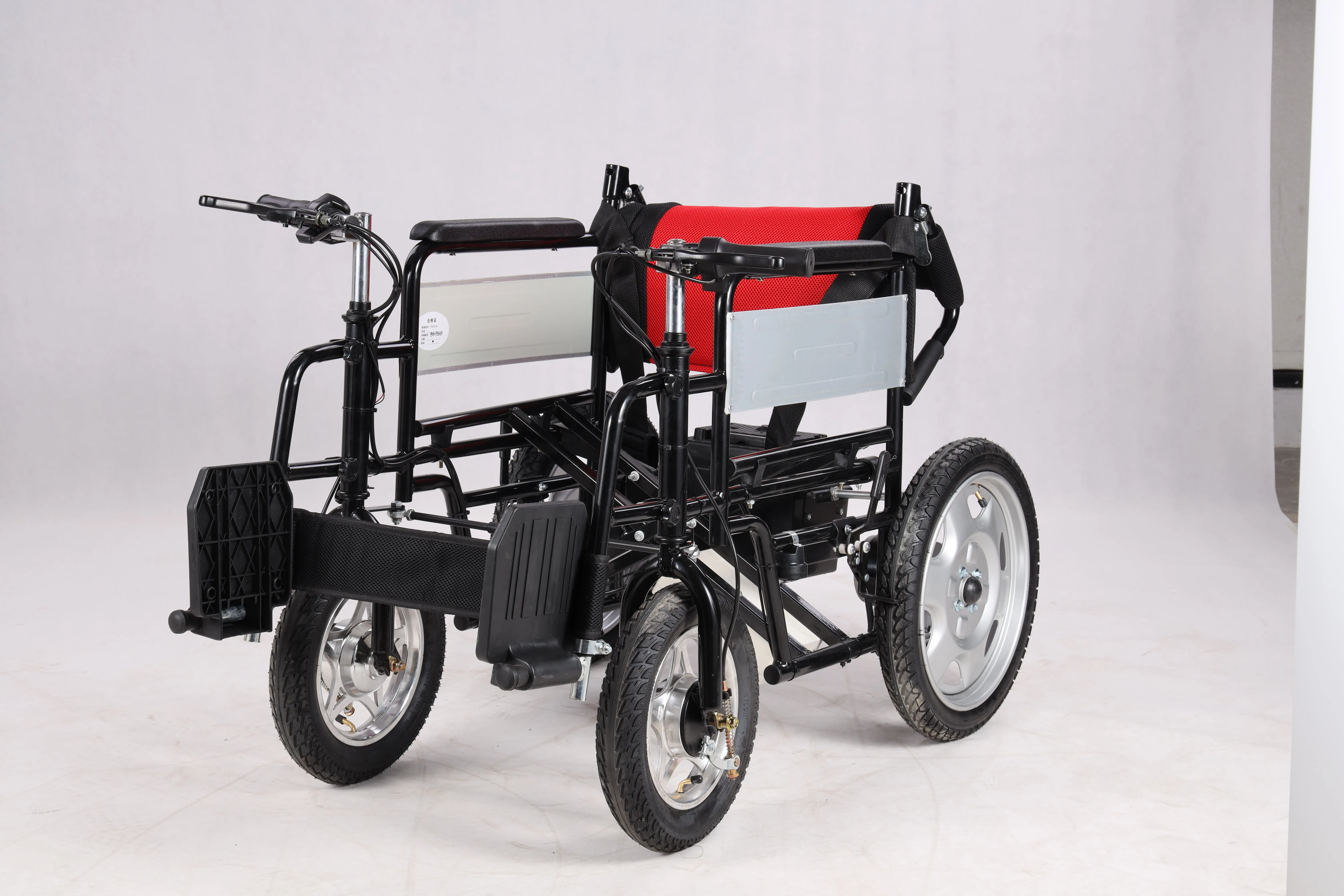 Double handle control     it can be upgraded Dual motors  electric wheelchair rehabilitation equipment