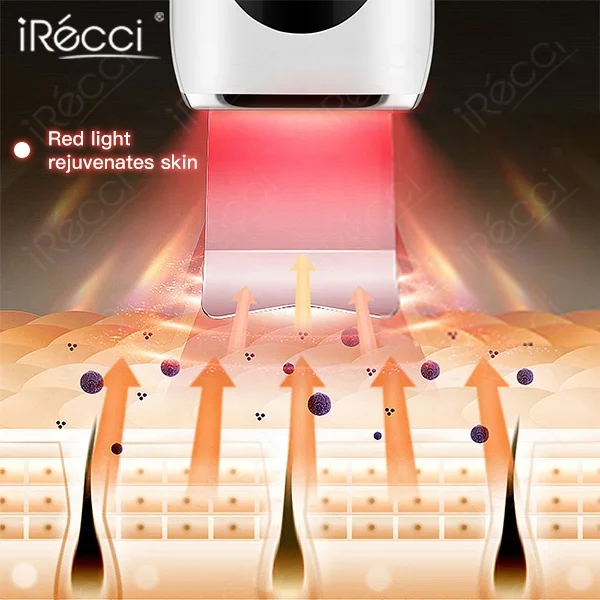 Home use portable deep clean facial spatula machine ems ultrasonic skin scrubber with for face skin care