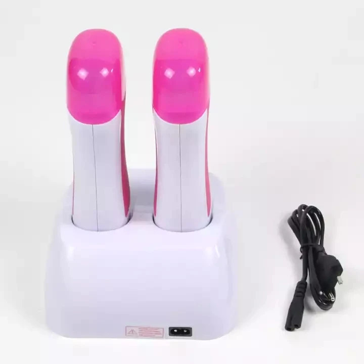 Double Depilatory Wax Heater With 2 Wax Cartridge Hot Body Hair Removal Roll On Depilation Waxing Machine Salon Beauty